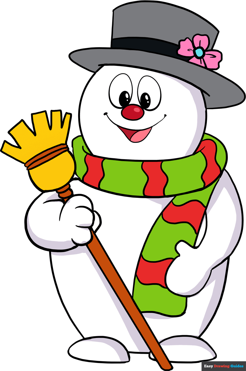 how to draw frosty the snowman - really easy drawing tutorial